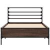 vidaXL Bed Frame without Mattress Brown Oak 100x200 cm