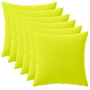vidaXL Cushion Cover 6 pcs HEERLEN Bright Green 30 x 30 cm Polyester