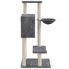 vidaXL Cat Tree with Sisal Scratching Posts Dark Grey 108.5 cm