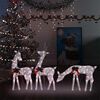 vidaXL Christmas Reindeer Family 270x7x90 cm Gold Warm White Mesh
