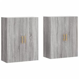 vidaXL Wall Mounted Cabinets 2 pcs Grey Sonoma 69.5x34x90 cm
