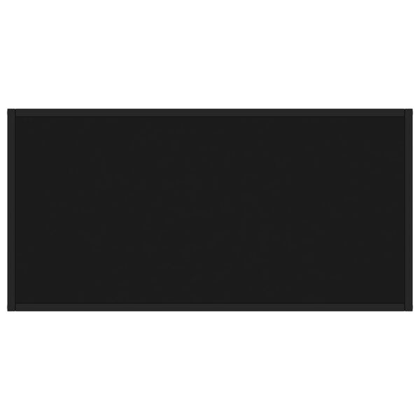 vidaXL Coffee Table Black with Black Glass 100x50x35 cm