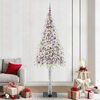 vidaXL Christmas Tree with 300 LEDs White 210 cm PE and Steel