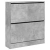 vidaXL Shoe Cabinet Concrete Grey 80x21x87.5 cm Engineered Wood
