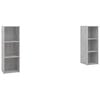vidaXL TV Cabinets 2 pcs Concrete Grey 107x35x37 cm Engineered Wood