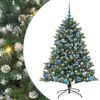 vidaXL Artificial Christmas Tree with 150 LEDs with Stand Green 150 cm