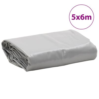 vidaXL Tarpaulin 650 g/m² 5x6 m Grey