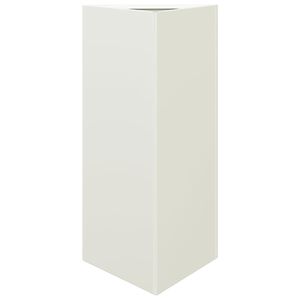 vidaXL Garden Planter White Triangular 40x34.5x75 cm Steel