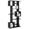 vidaXL Book Cabinet Black Oak 92 x 29 x 188 cm Engineered Wood