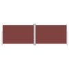 vidaXL Retractable Side Awning Brown 220x600 cm
