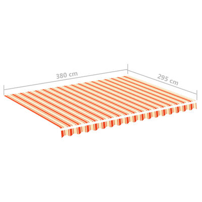 vidaXL Replacement Fabric for Awning Yellow and Orange 4x3 m