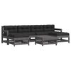 vidaXL 7 Piece Garden Lounge Set with Cushions Grey Solid Wood
