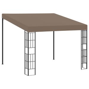 vidaXL Wall-mounted Gazebo | Taupe | Steel, Polyester | Large | Durable