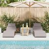 vidaXL Sun lounger 2 pcs Taupe 184 x 55 x 64cm Solid Acacia wood