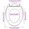 vidaXL Soft-close Toilet Seat with Quick-release Design Black