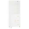 vidaXL Highboard White 69.5x34x180 cm Engineered Wood