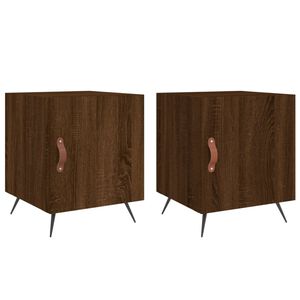 vidaXL Bedside Cabinets 2 pcs Brown Oak 40x40x50 cm Engineered Wood