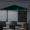 vidaXL Garden Parasol Manual Green and Black 248 x 248 x 148 cm