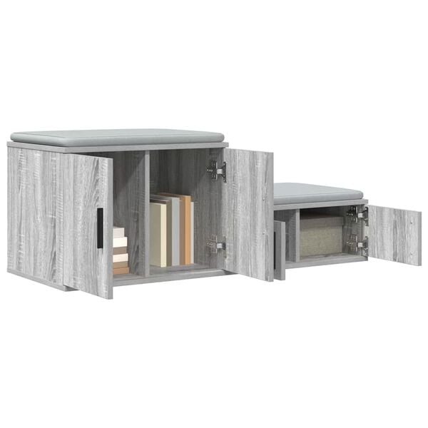 vidaXL Storage Cabinet 2 pcs Grey Sonoma 127 x 41 x 40 cm