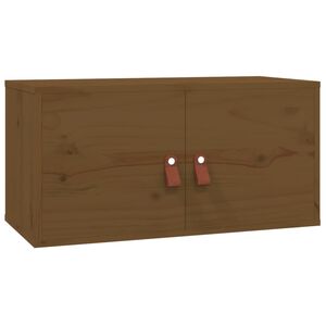 vidaXL Wall Cabinet Honey Brown 60x30x30 cm Solid Wood Pine
