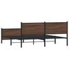 vidaXL Metal Bed Frame without Mattress Brown Oak 200x200 cm