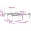vidaXL Bed Frame with Headboard Wax Brown 140 x 190 cm Solid Pine Wood