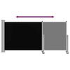 vidaXL Patio Retractable Side Awning 120 x 300 cm Black