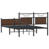vidaXL Bed Frame without Mattress Brown Oak 120x200 cm Engineered Wood