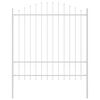 vidaXL Garden Fence White 170 x 215 cm Powder-Coated Steel