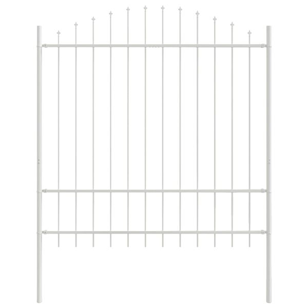 vidaXL Garden Fence White 170 x 215 cm Powder-Coated Steel