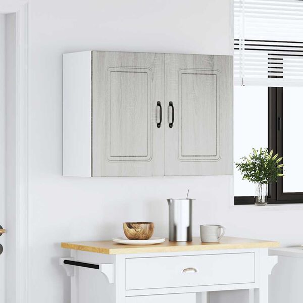 vidaXL Kitchen Wall Cabinet Kalmar Grey Sonoma Engineered Wood