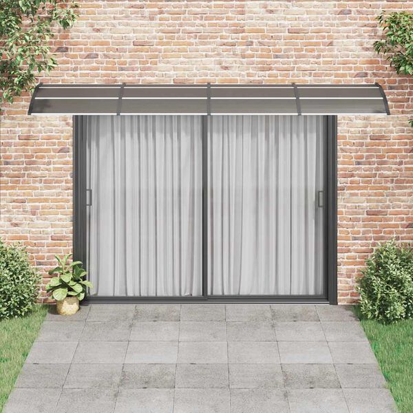 vidaXL Door Canopy Black 400x100 cm Polycarbonate