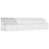 vidaXL Chicken Cage 4 pcs Silver 800 x 200 x 200 cm Steel and PE