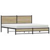vidaXL Metal Bed Frame without Mattress Sonoma Oak 180x200 cm Super King