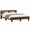 vidaXL Bed Frame without Mattress Brown Oak 140x190 cm