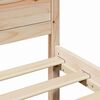 vidaXL Bed Frame with Headboard Natural 75 x 190 cm Solid Pine Wood