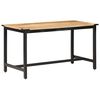 vidaXL Dining Table 140x70x76 cm Solid Rough Mango Wood