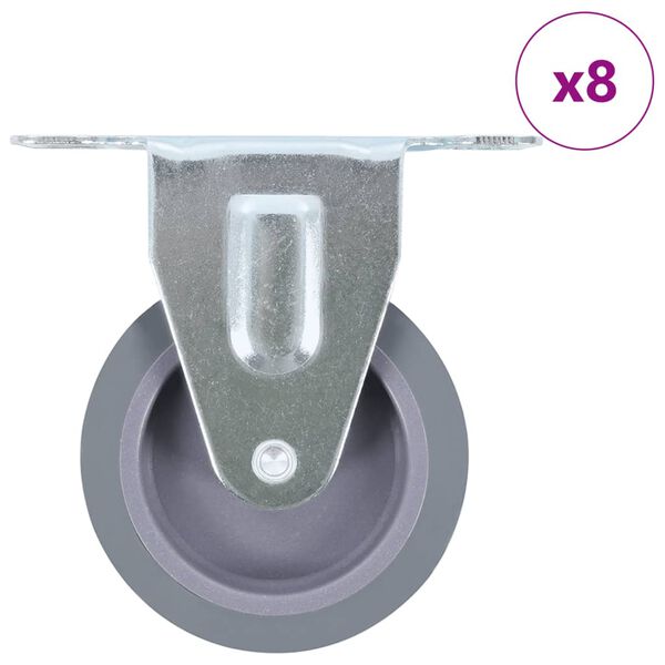 vidaXL 8 pcs Fixed Casters 75 mm