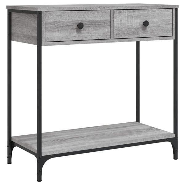 vidaXL Console Table Grey Sonoma 75x34.5x75 cm Engineered Wood