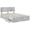 vidaXL Bed Frame Concrete Grey 160 x 200 cm Engineered Wood