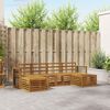 vidaXL Sofa Sets 6 pcs Natural Solid Acacia Wood
