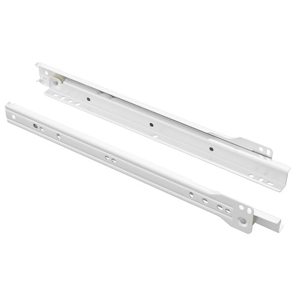 vidaXL Drawer Slide 2 pcs White 300 mm Steel