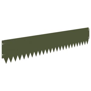 vidaXL Lawn Edging 20 pcs 103 x 20 cm Steel Olive Green
