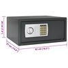 vidaXL Digital Safe with Lock Dark grey 42 x 37 x 20 cm Steel
