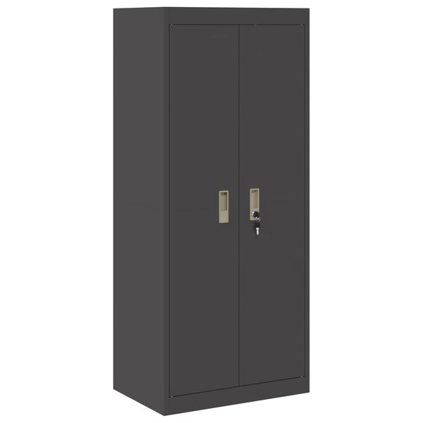 vidaXL Storage Cabinet Black 60 x 40 x 140 cm Cold-Rolled Steel