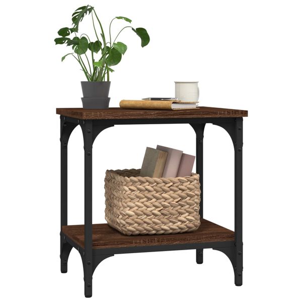 vidaXL Side Table Brown Oak 40x30x42 cm Engineered Wood
