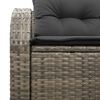 vidaXL Garden Sofa Grey 124 x 62 x 69cm Poly Rattan