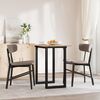 vidaXL Dining Table O-Frame 80x50x75 cm Solid Wood Pine and Steel