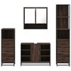 vidaXL 4 Piece Bathroom Furniture Set Brown Oak Engineered Wood