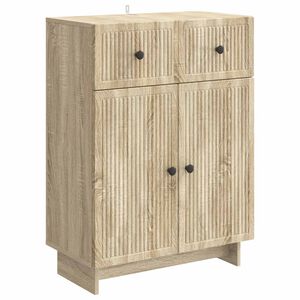 vidaXL Sideboard Sonoma Oak 66 x 34.5 x 90 cm Engineered Wood